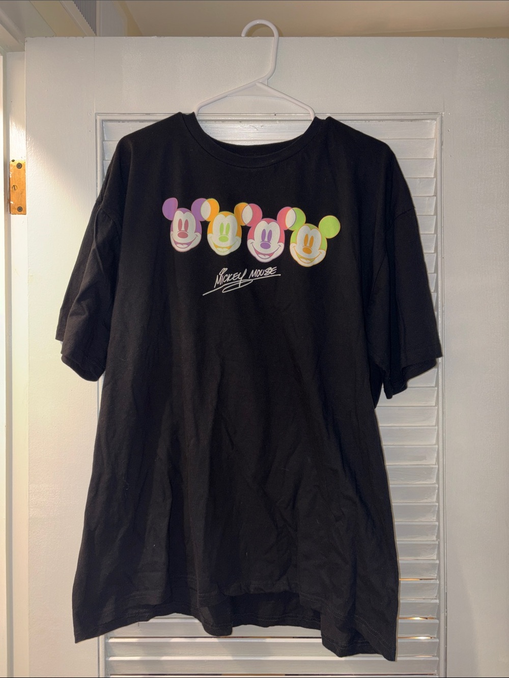 Trendy Disney T-shirt With Neon Mickey Graphic Design🔥